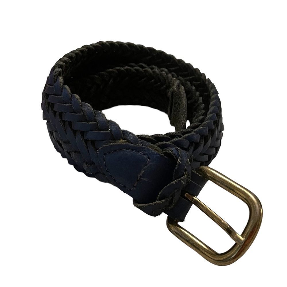 Vintage Capezio Navy Blue Braided Leather Belt
